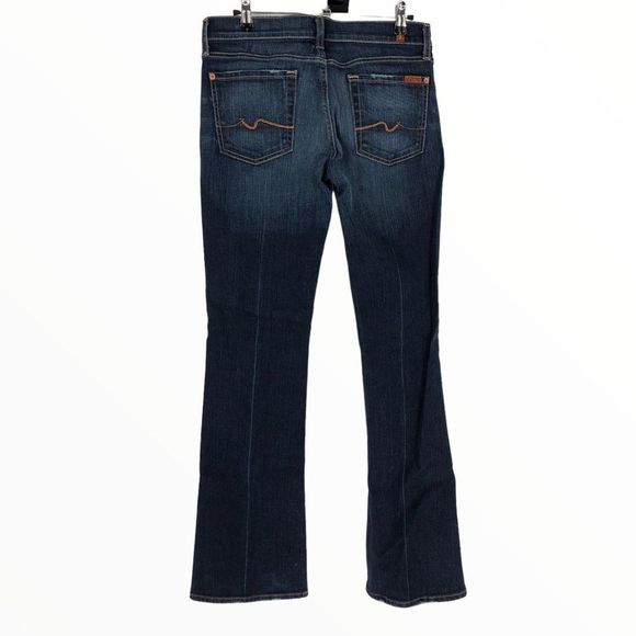 7 For All Mankind Bootcut Flare Dark Wash Jeans size 27 - Picture 8 of 12